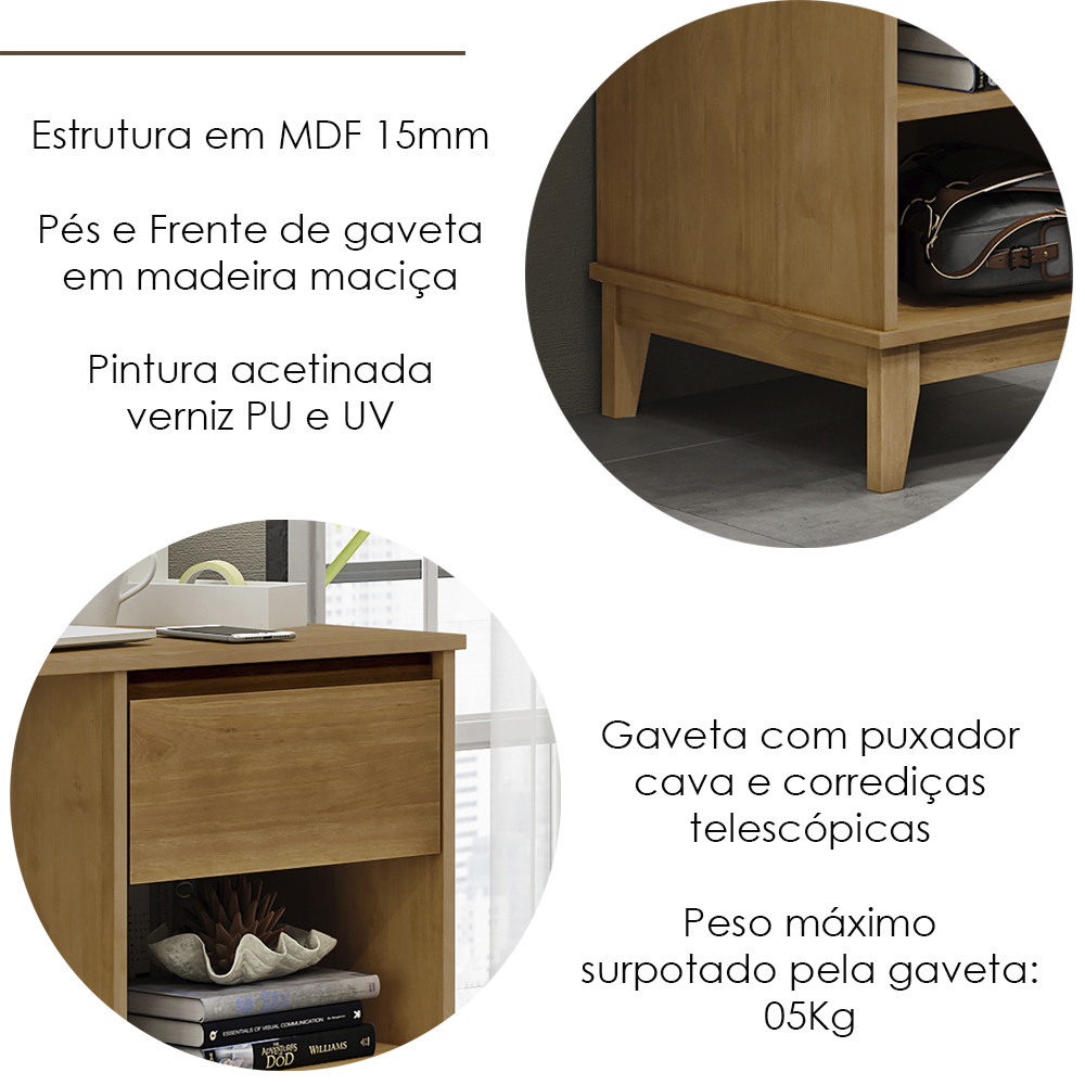 Mesa Escrivaninha e Armario Escritorio MDF Freijo Milani Store