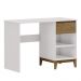 Mesa Escrivaninha e Armario Escritorio MDF Off White Freijo Milani Store