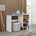 Mesa Escrivaninha e Armario Escritorio MDF Off White Freijo Milani Store