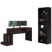Mesa Gamer 1 Gaveta E Estante Livreiro Preto Vermelho ARLY