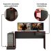 Mesa Gamer 1 Gaveta E Estante Livreiro Preto Vermelho ARLY