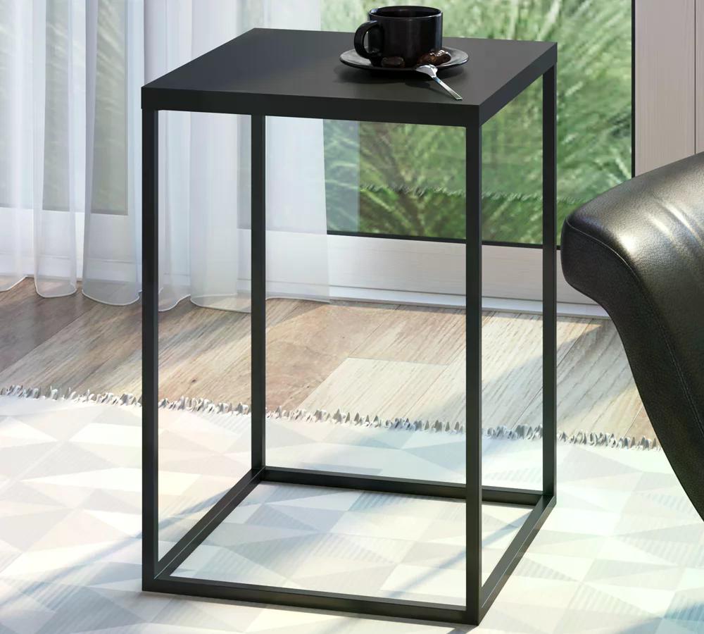 Mesa Lateral Aço Preto Milani Store