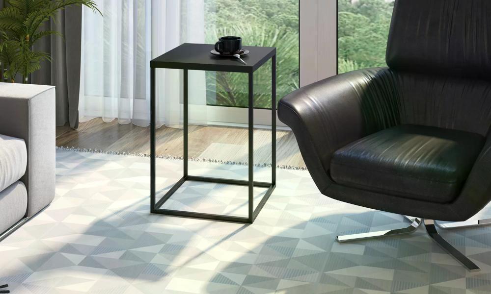 Mesa Lateral Aço Preto Milani Store