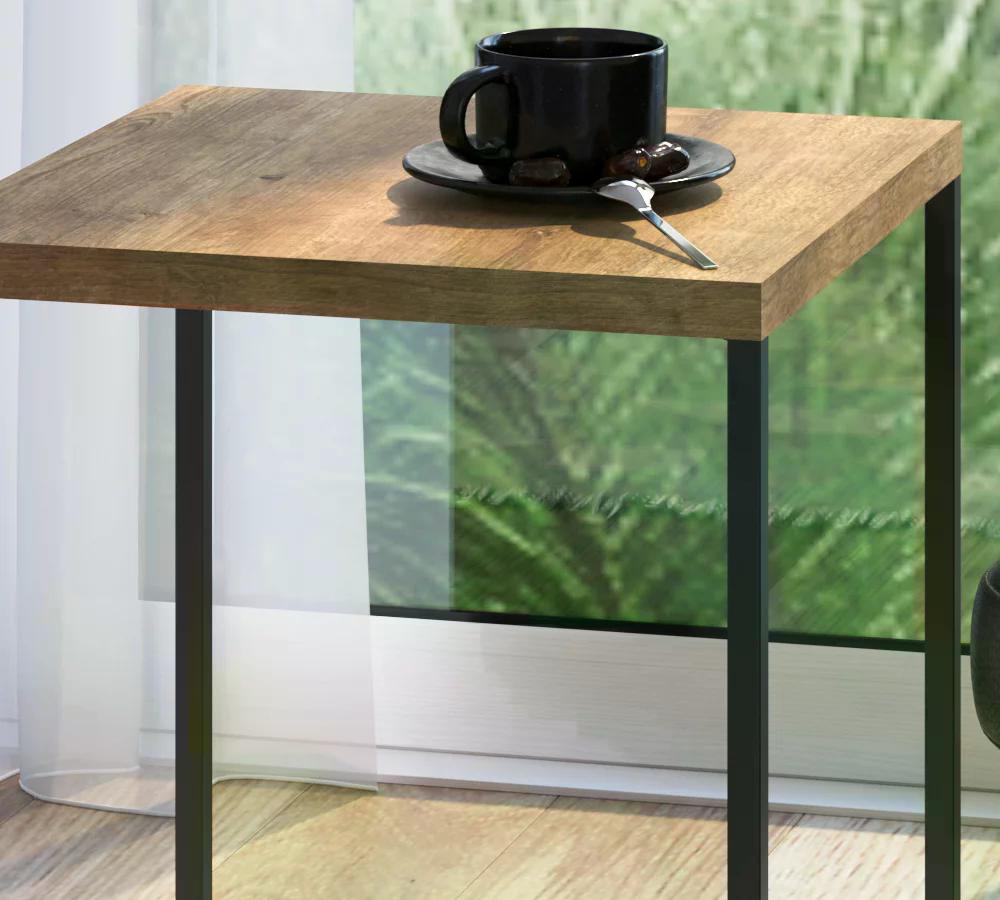 Mesa Lateral Aço Preto Vermont Milani Store