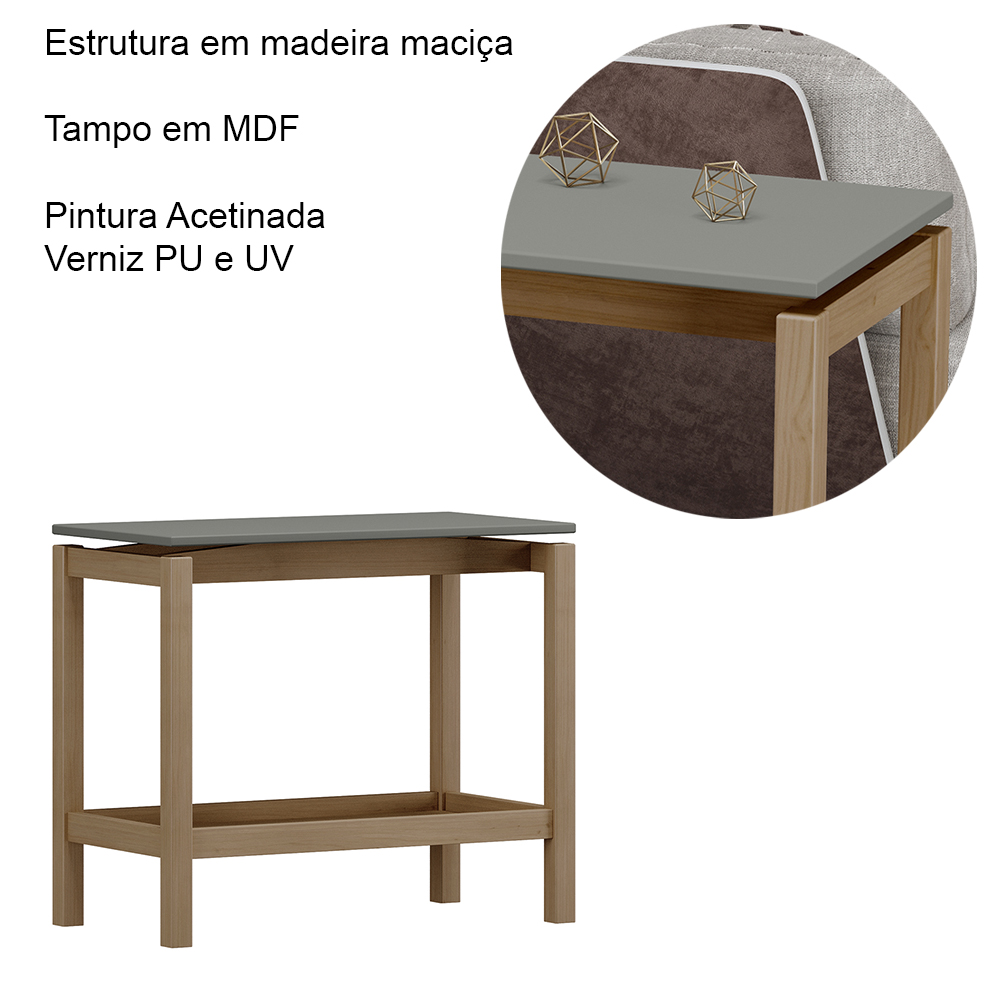 Mesa Lateral Aparador 67 cm 2150 Oak Ferrolack Milani Store