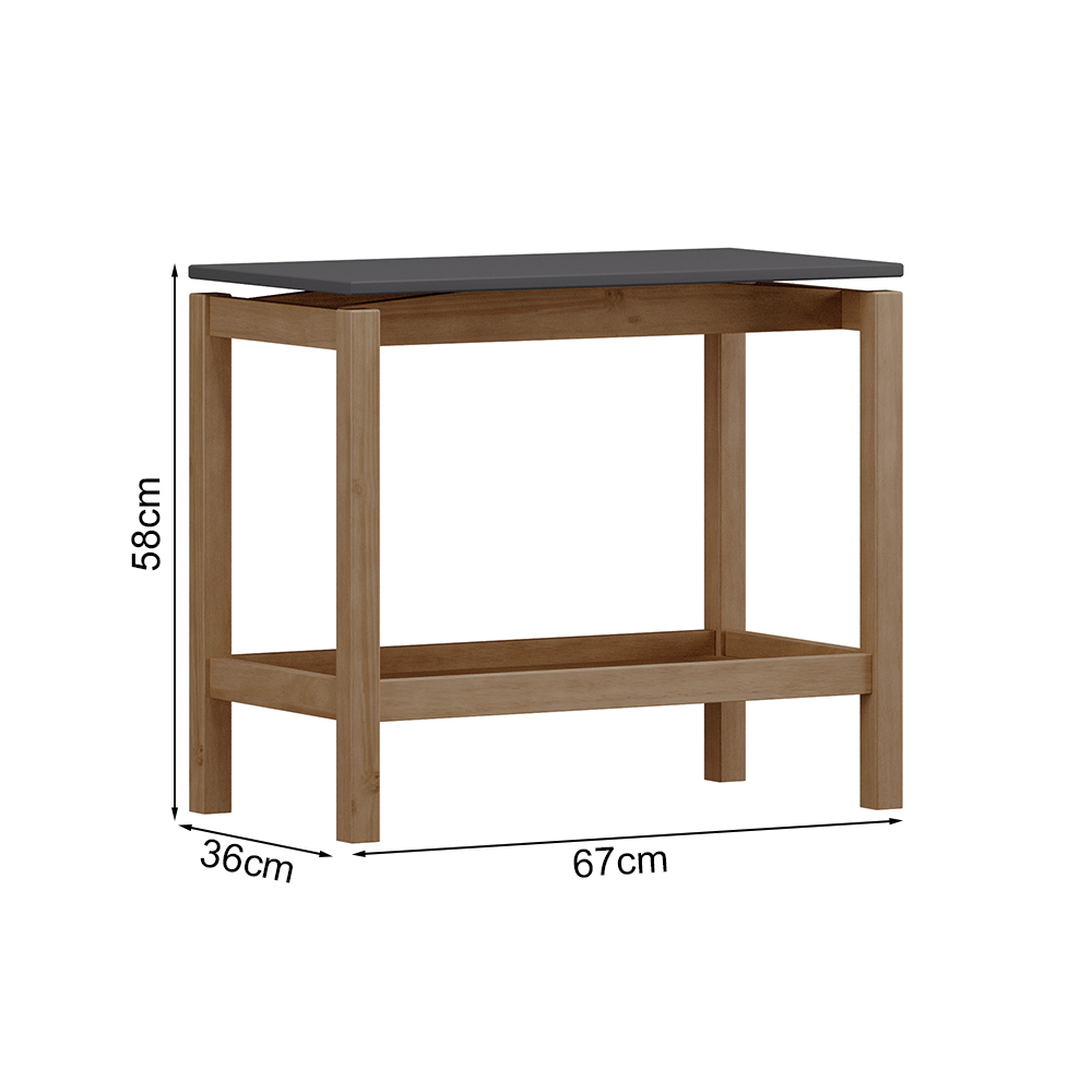 Mesa Lateral Aparador 67 cm 2150 Tauari Concret Milani Store