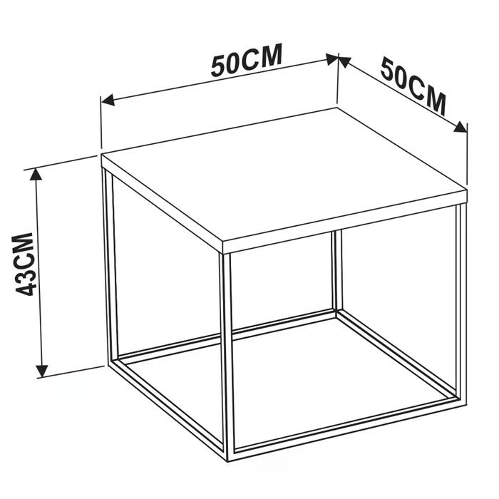 Mesa Lateral Cube Preto Vermont Milani Store