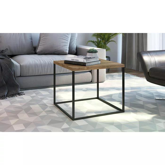 Mesa Lateral Cube Preto Vermont Milani Store