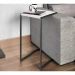 Mesa Lateral Sala Aço Preto Branco Milani Store