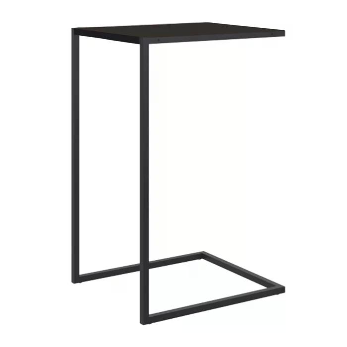 Mesa Lateral Sala Aço Preto Milani Store