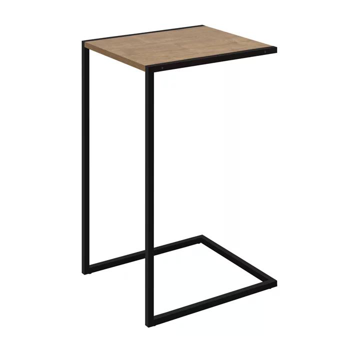 Mesa Lateral Sala Aço Preto Vermont Milani Store