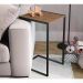 Mesa Lateral Sala Aço Preto Vermont Milani Store