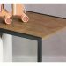 Mesa Lateral Sala Aço Preto Vermont Milani Store