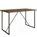 Mesa Office Estilo Industrial SW006 Preto Noce Oro PP