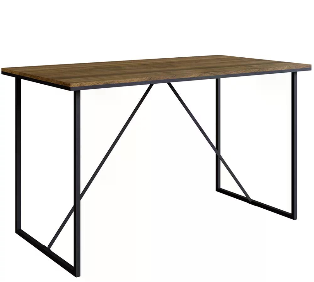 Mesa Office Estilo Industrial SW006 Preto Noce Oro PP
