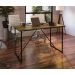 Mesa Office Estilo Industrial SW006 Preto Noce Oro PP