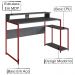 Mesa Para Computador Gamer RYZE 4500 Vermelho Grafite PP