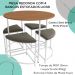 Mesa Redonda 4 Bancos 90X76 cm LI038 Canela Branco KPB