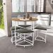 Mesa Redonda 4 Bancos 90X76 cm LI038 Canela Branco KPB
