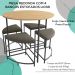 Mesa Redonda 4 Bancos 90X76 cm LI038 Freijo Preto Fosco KPB