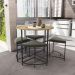 Mesa Redonda 4 Bancos 90X76 cm LI038 Freijo Preto Fosco KPB