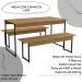 Mesa com 2 Bancos Estilo Industrial LI013 Freijo Preto Fosco KPB