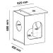 Mesa de Apoio Casinha Pet 52 cm 4574 Carvalho Off White ARLY