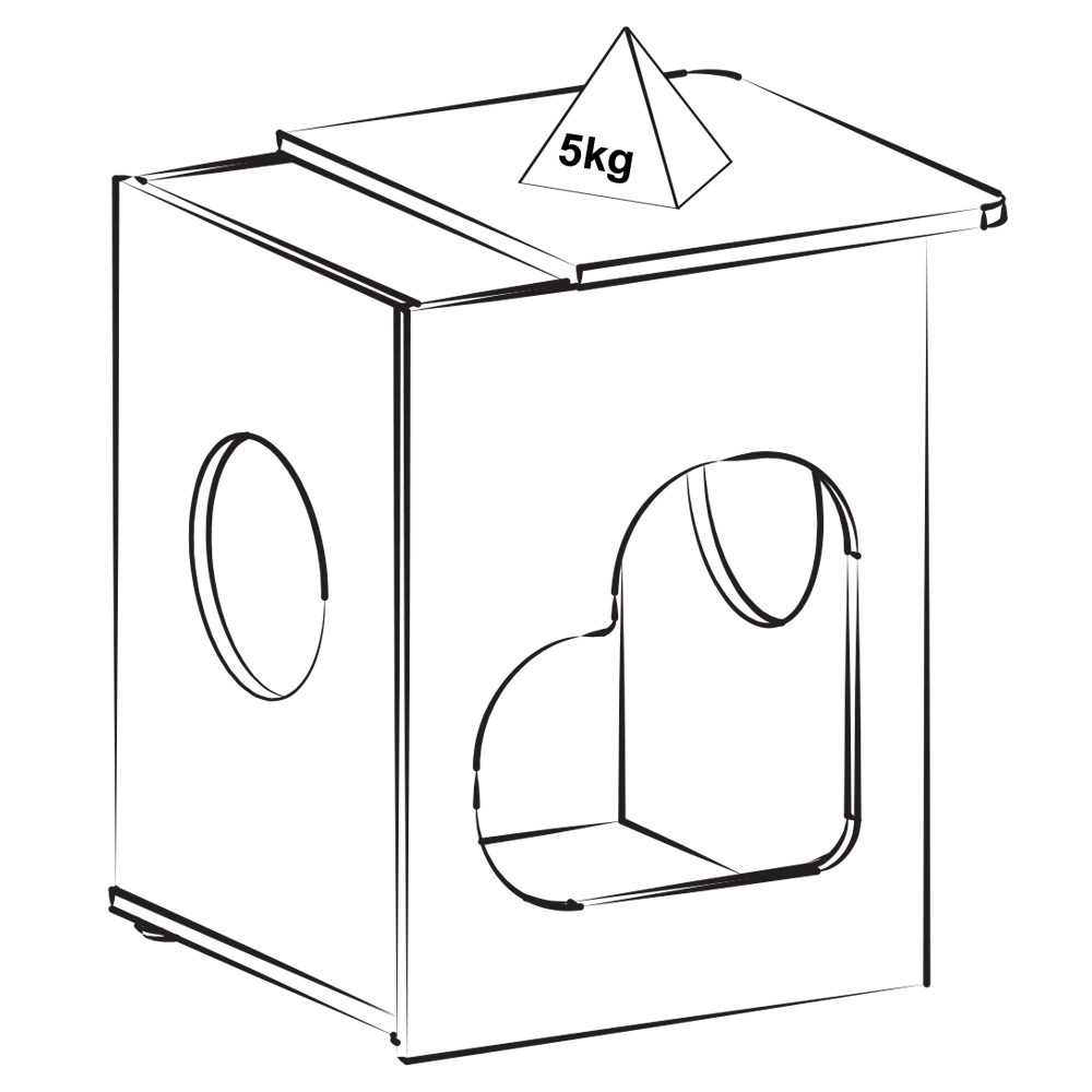 Mesa de Apoio Casinha Pet 52 cm 4574 Carvalho Off White ARLY