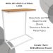Mesa de Apoio Lateral 68 cm LI025 Canela Branco KPB