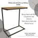 Mesa de Apoio Lateral 68 cm LI025 Freijo Preto Fosco KPB