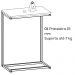 Mesa de Apoio Lateral 68 cm LI025 Freijo Preto Fosco KPB