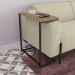 Mesa de Apoio Lateral 68 cm LI025 Freijo Preto Fosco KPB