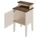 Mesa de Apoio MDF Sala 43 cm 4518 Pinho Off White ARLY