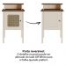 Mesa de Apoio MDF Sala 43 cm 4518 Pinho Off White ARLY