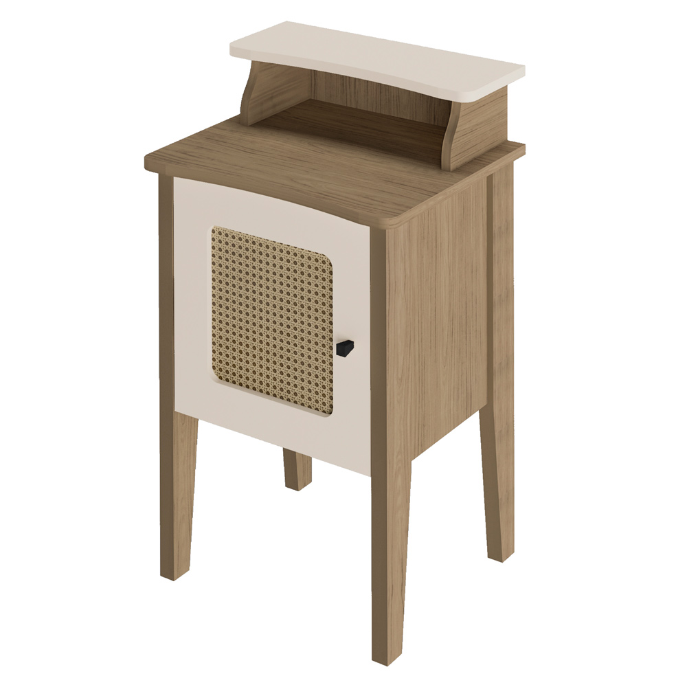 Mesa de Apoio MDF Sala 43 cm 4519 Carvalho Off White ARLY