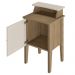 Mesa de Apoio MDF Sala 43 cm 4519 Carvalho Off White ARLY