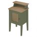 Mesa de Apoio MDF Sala 43 cm 4533 Menta Carvalho ARLY
