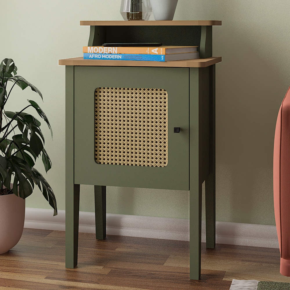 Mesa de Apoio MDF Sala 43 cm 4533 Menta Carvalho ARLY