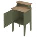 Mesa de Apoio MDF Sala 43 cm 4533 Menta Carvalho ARLY