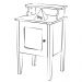 Mesa de Apoio MDF Sala 43 cm 4677 Cinamomo Off White ARLY