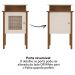 Mesa de Apoio MDF Sala 43 cm 4677 Cinamomo Off White ARLY