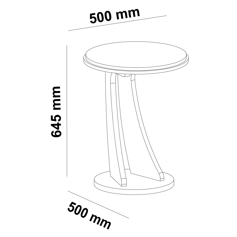 Mesa de Apoio MDF Sala de Estar 50 cm 4211 Off White ARLY