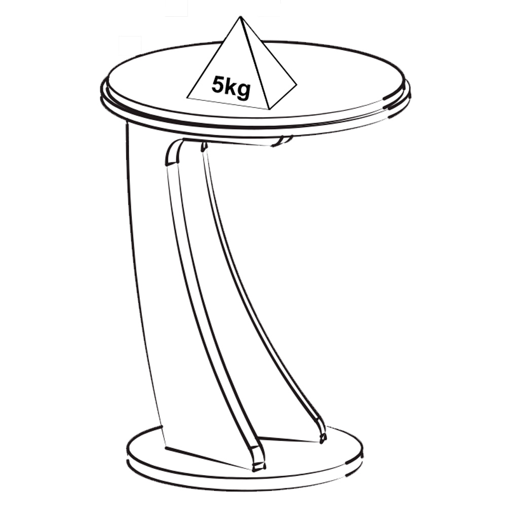 Mesa de Apoio MDF Sala de Estar 50 cm 4211 Off White ARLY