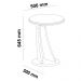 Mesa de Apoio MDF Sala de Estar 50 cm 4625 Naturale ARLY