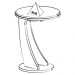 Mesa de Apoio MDF Sala de Estar 50 cm 4625 Naturale ARLY