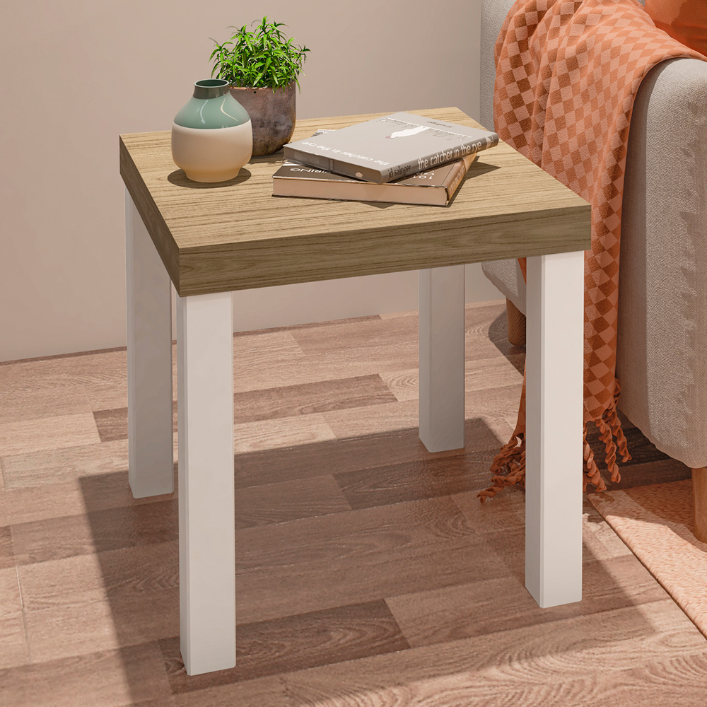 Mesa de Apoio Para Sala 45 cm 4566 Carvalho Off White ARLY