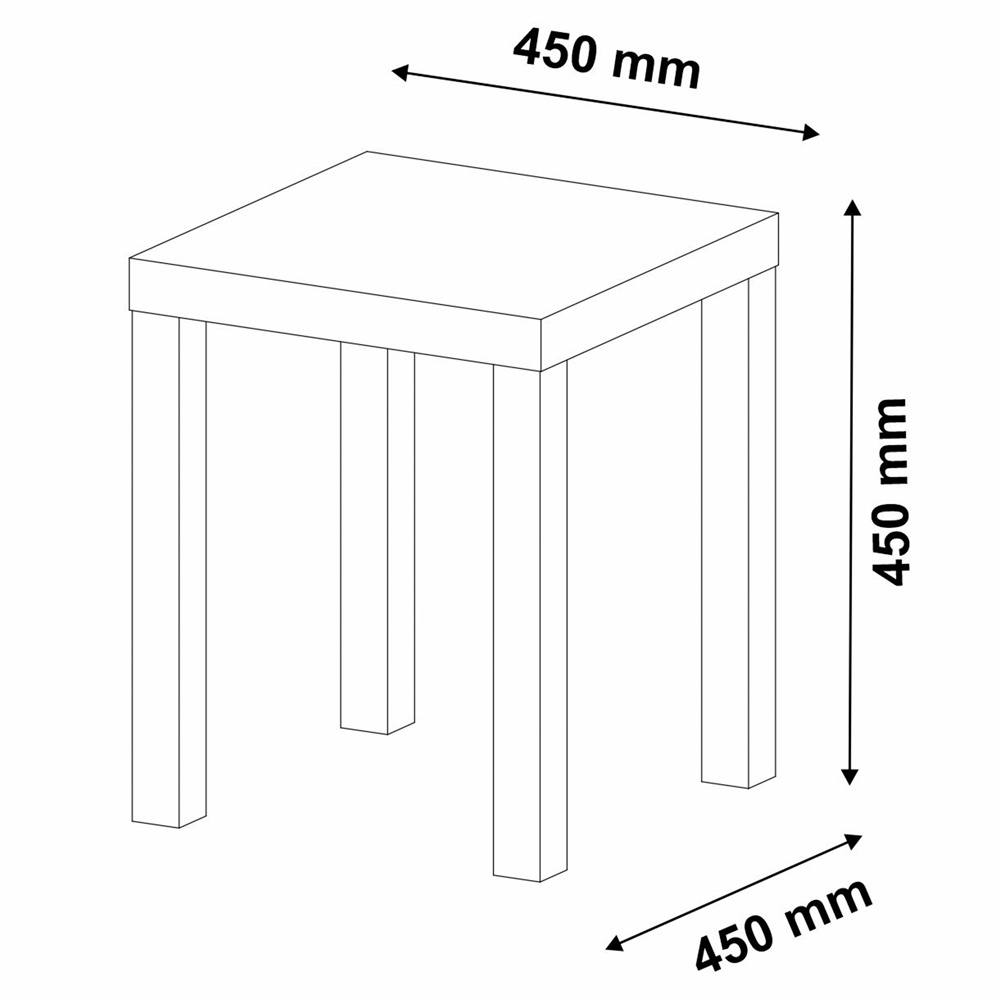 Mesa de Apoio Para Sala 45 cm 4566 Carvalho Off White ARLY