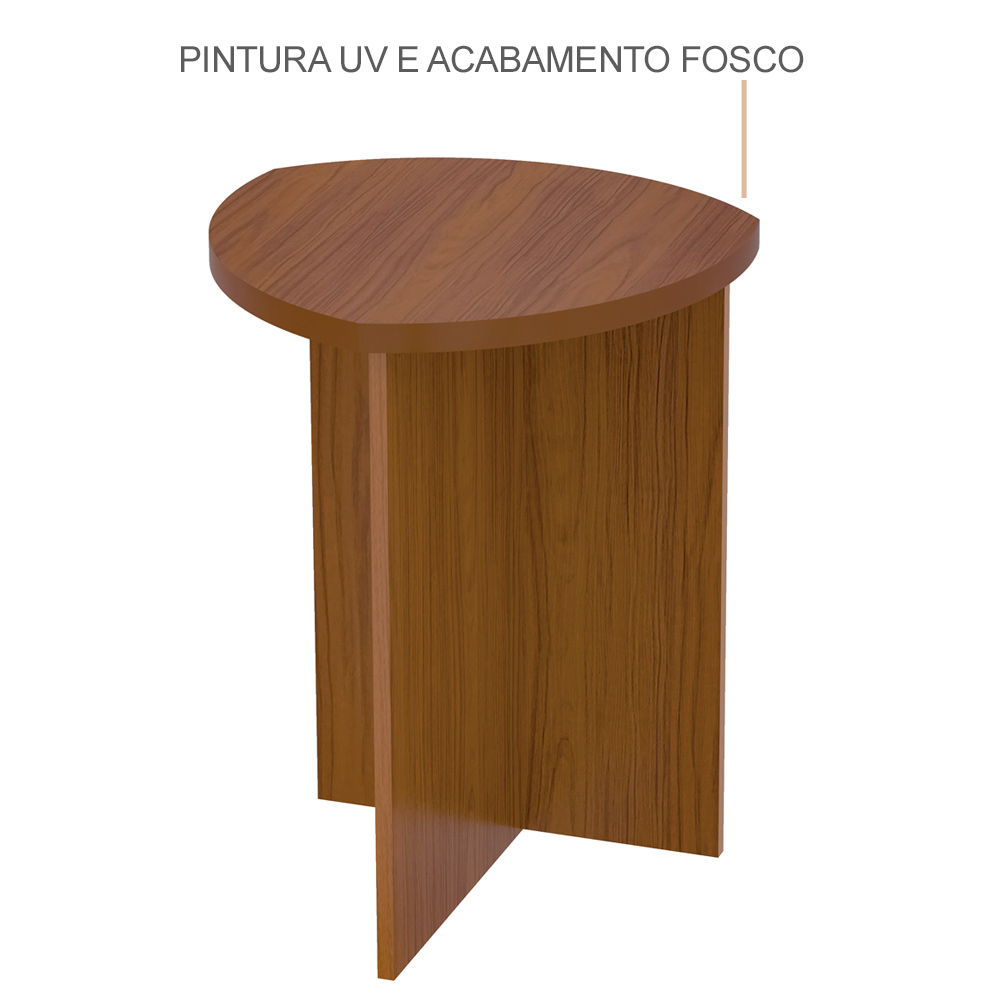 Mesa de Apoio Para Sala 46 cm 4444 Cedro ARLY
