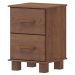 Mesa de Cabeceira Madeira Maciça 2 Gavetas 42cm 1137 Imbuia Milani Store