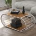 Mesa de Centro Industrial 90 cm LI039 Canela Branco KPB